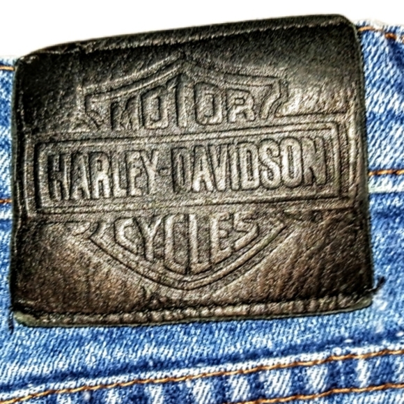 Harley Davidson :: Y2K Women's HD Straight Leg High Rise Jeans Size 10 Long - Picture 3 of 10